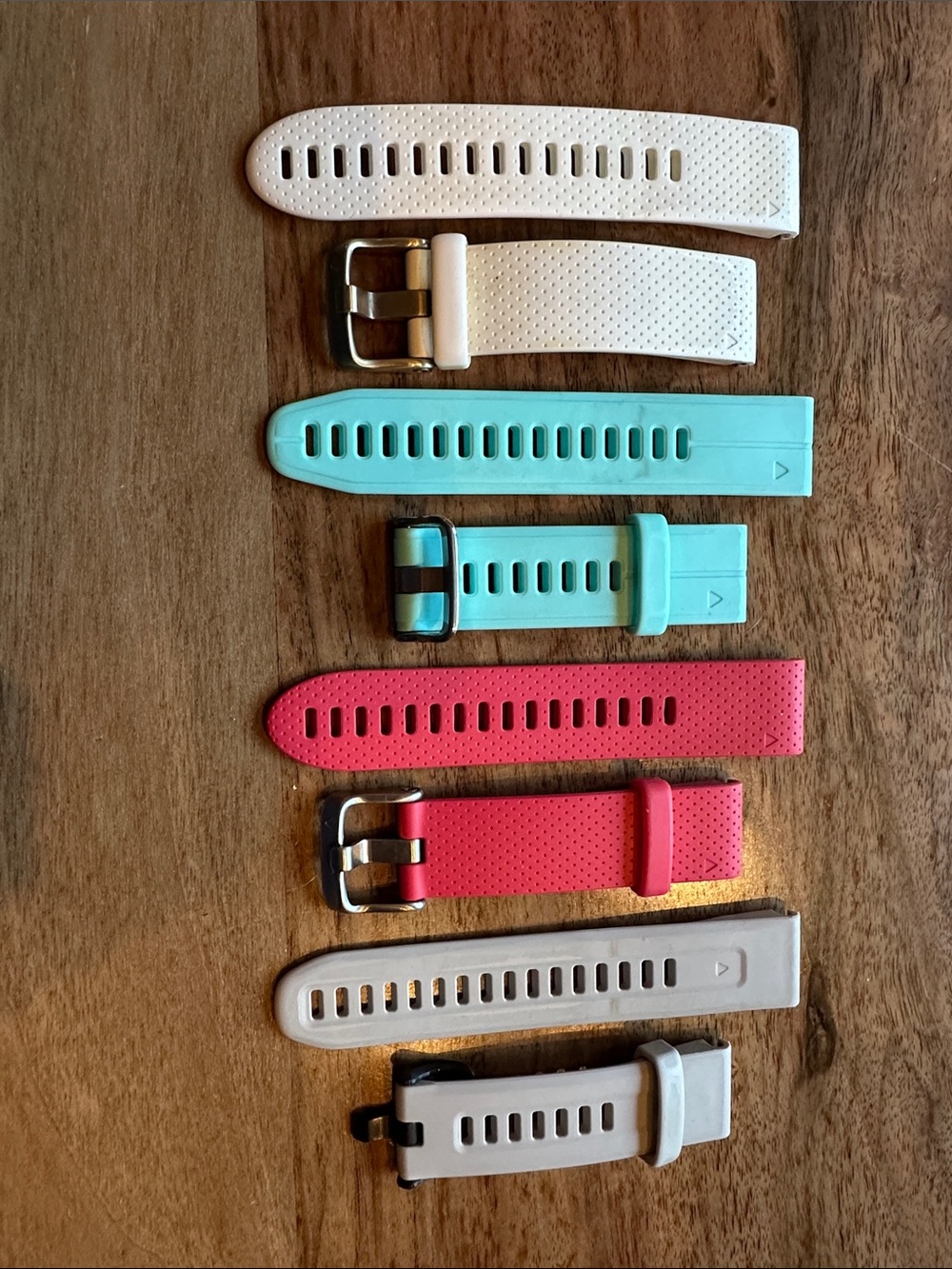 Garmin 43MM Replacement Silicone Watch Bands in Cream, Teal, Pink and Light Gray